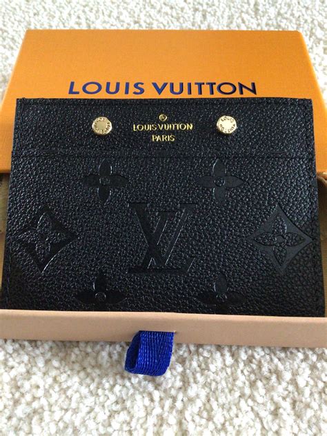 louis vuitton card holder black|louis vuitton empreinte card holder.